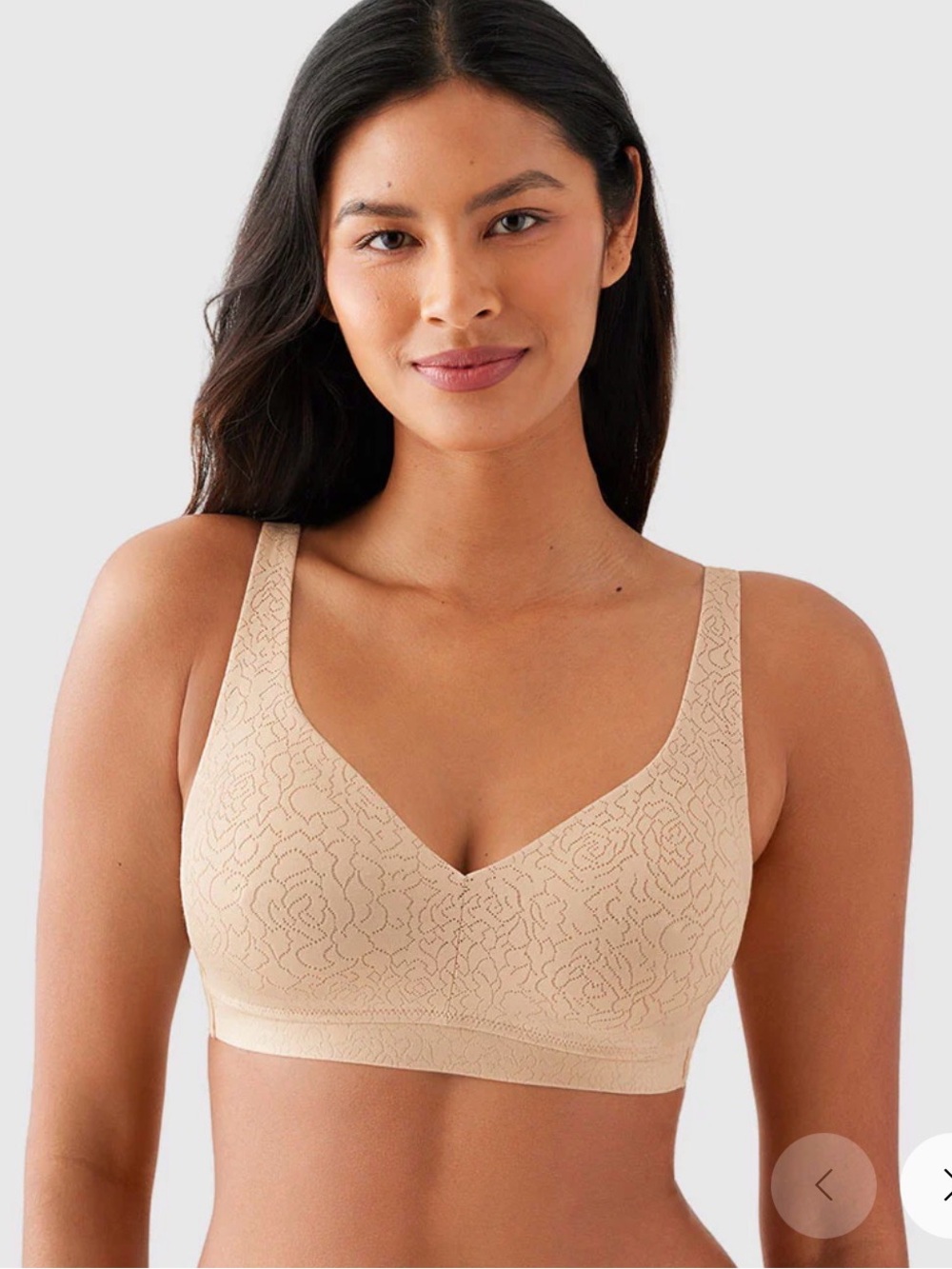 WACOAL Wire free with side support beige bra. Size 36 H